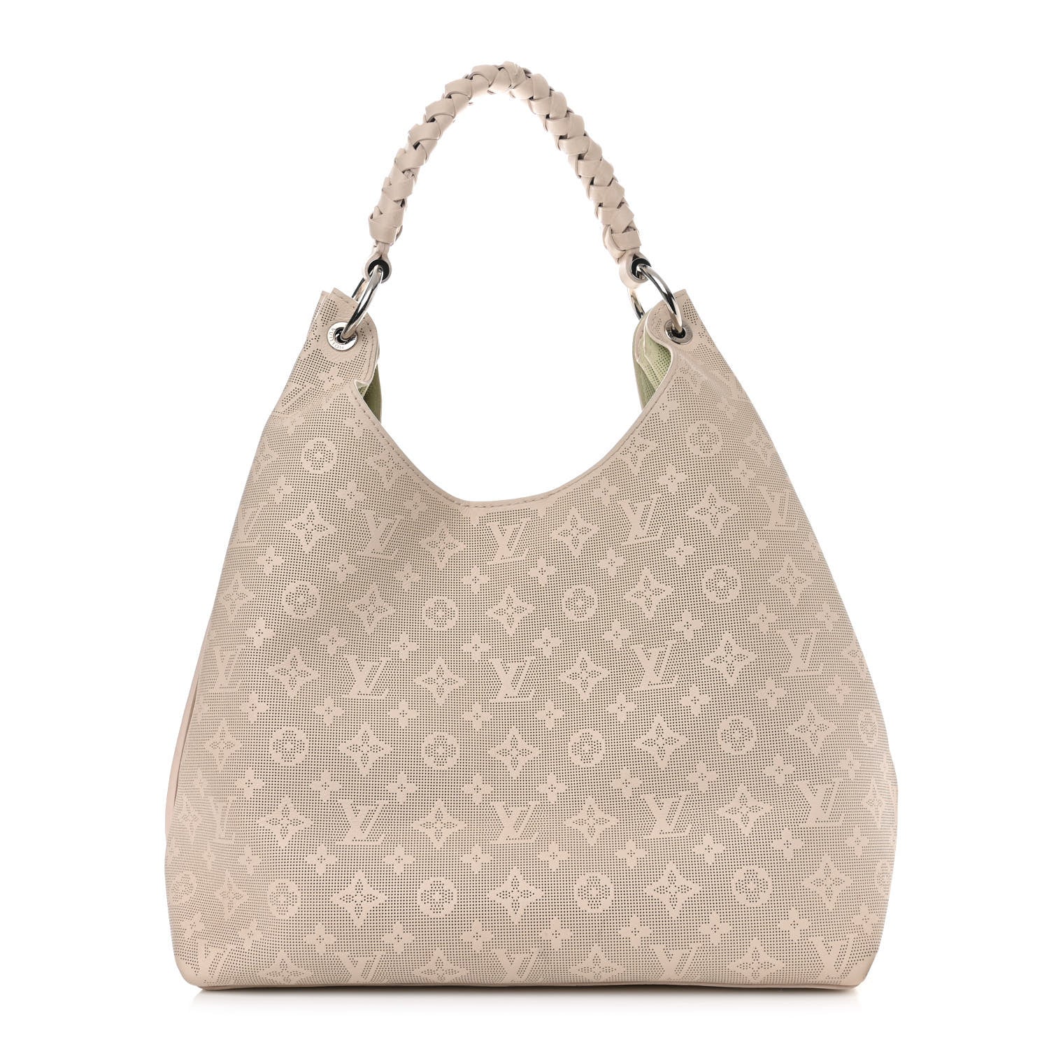 Louis Vuitton Reverse Mahina Carmel Hobo Quartz White 1 of 12
