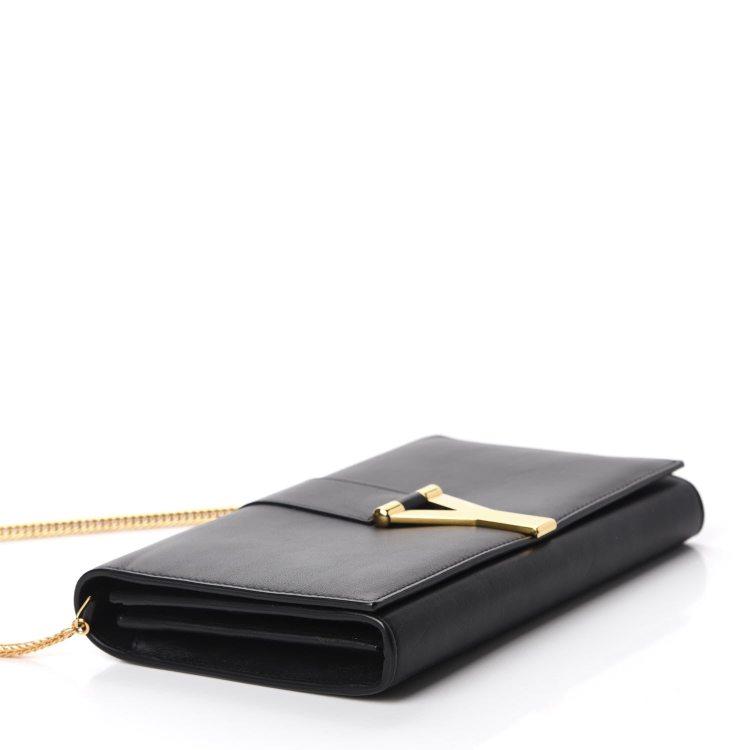 Saint Laurent Calfskin Classic Y Ligne Chain Wallet Black 4 of 11