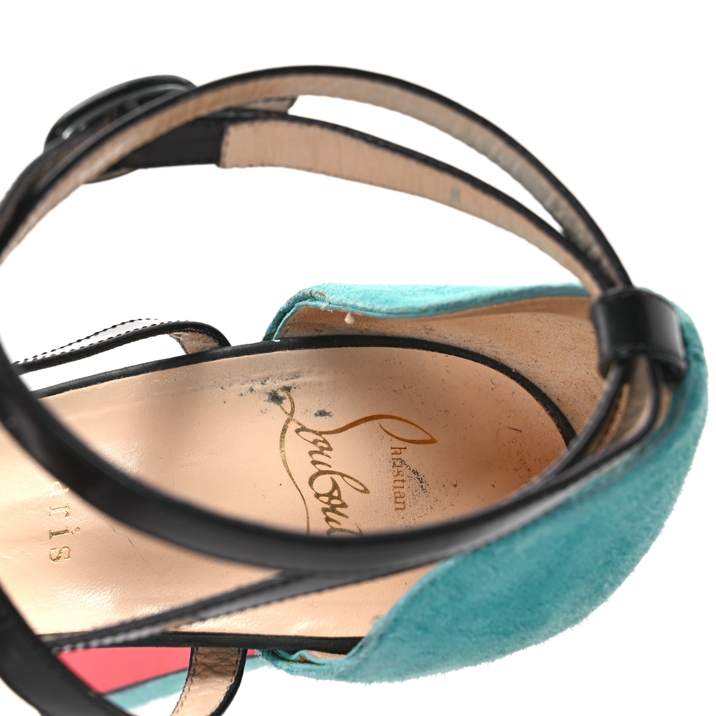 Velour Calfskin Summerissima 140 Sandals 38.5 Blue Black
