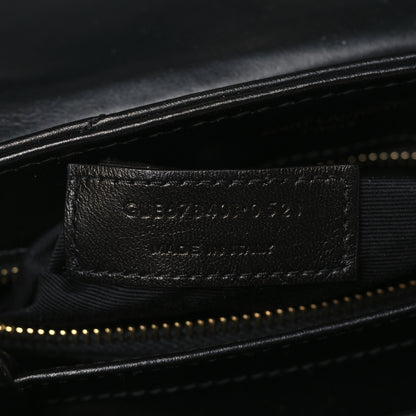 Saint Laurent Calfskin Y Quilted Monogram Toy Loulou Crossbody Bag Black 9 of 9