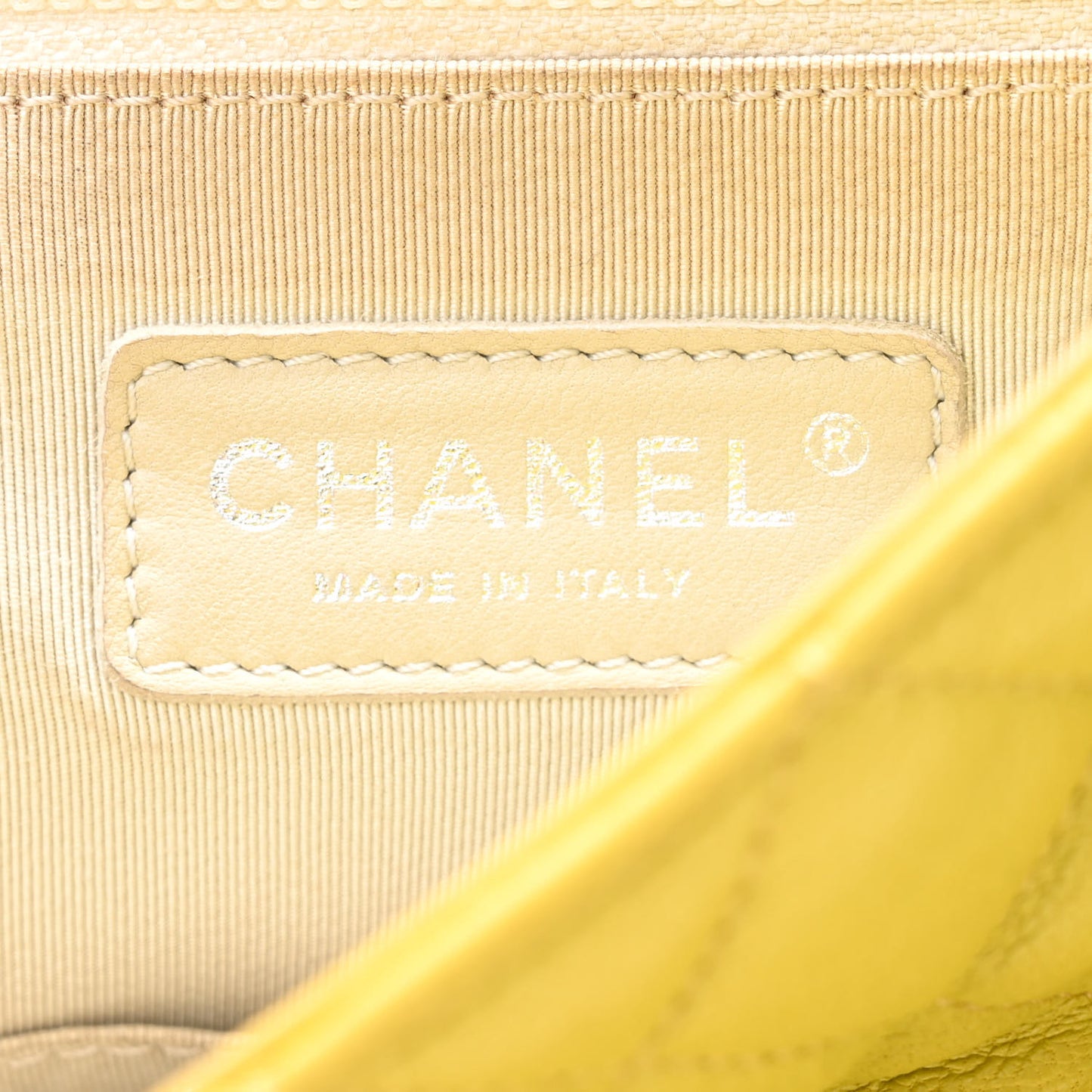 Washed Lambskin Quilted Maxi Chain Around Flap Yellow