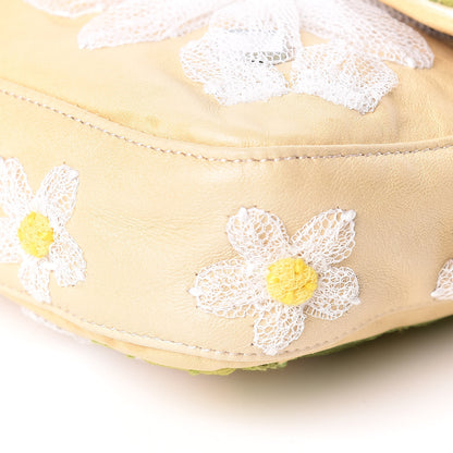 Fendi Nappa Flower Applique Baguette Ivory 10 of 11