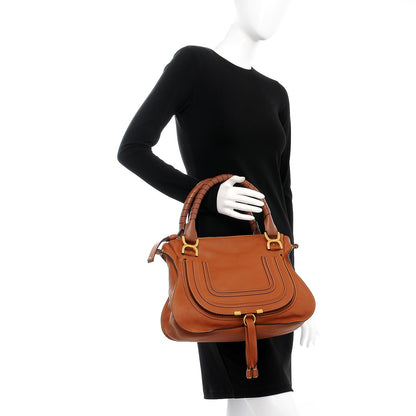 Chloe Calfskin Medium Marcie Satchel Tan 3 of 8