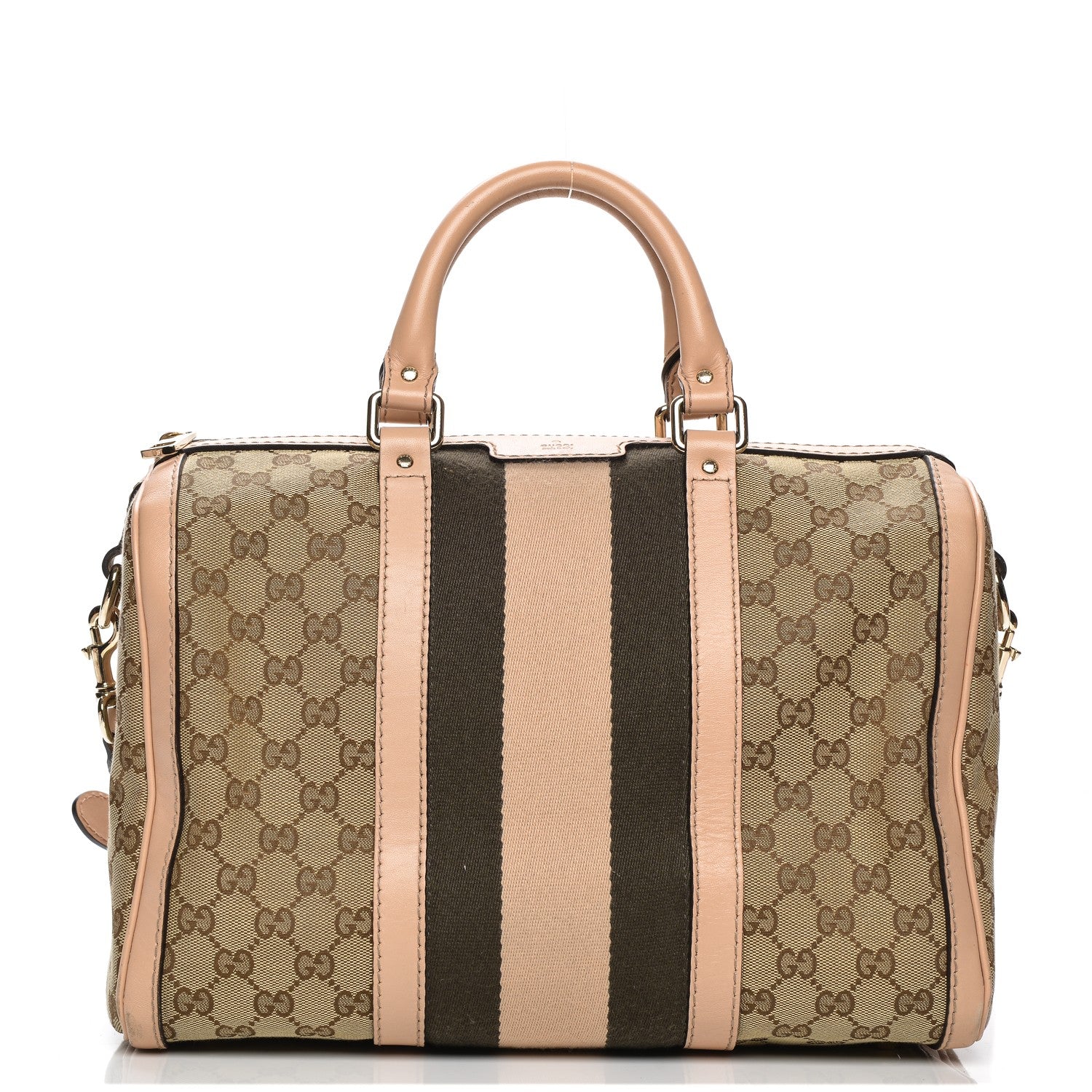 Gucci Monogram Vintage Web Medium Boston beige 1 of 12