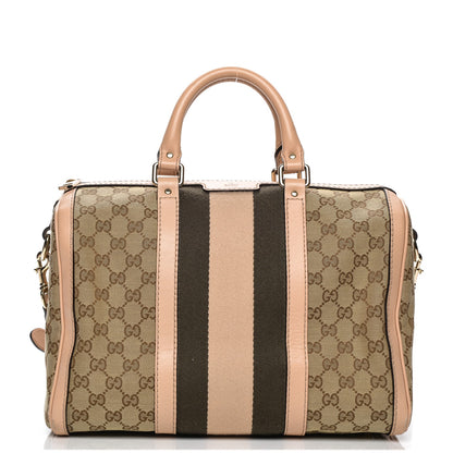 Gucci Monogram Vintage Web Medium Boston beige 1 of 12