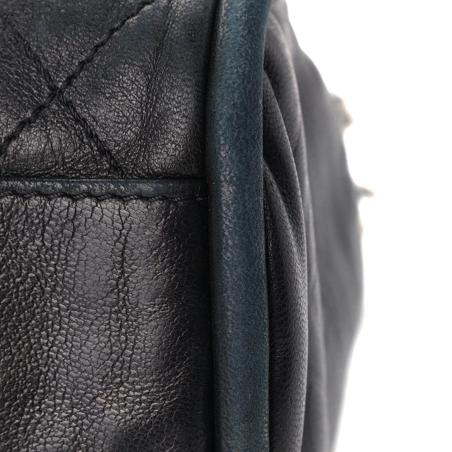Lambskin Stitched Medium Ultimate Soft Tote Black