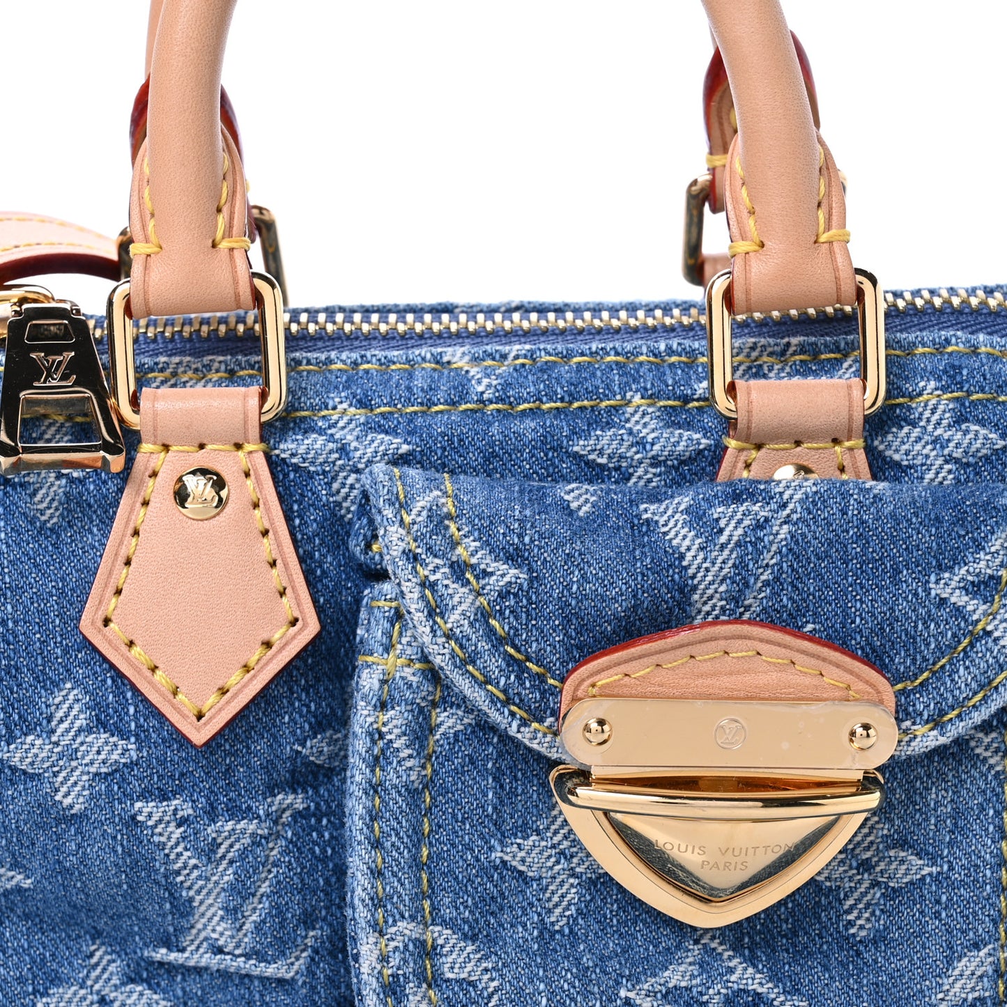 Monogram Denim Nano Speedy Blue