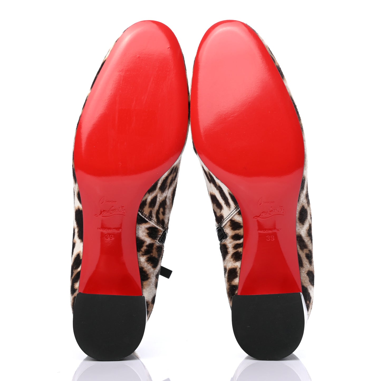 Pony Hair Leopard Turela 55 Ankle Boots 39 Black White