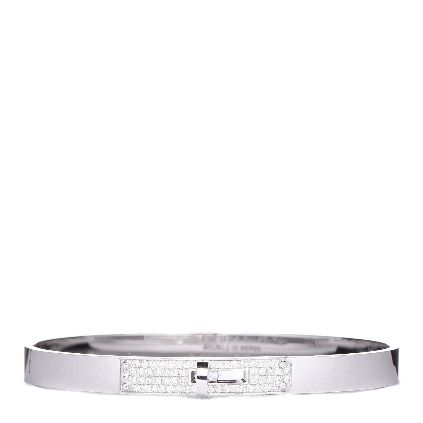 18K White Gold Diamond PM Kelly Pave Bracelet SH