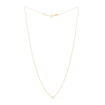 Tiffany 18K Yellow Gold Diamond .05ct Elsa Peretti Diamonds by the Yard Pendant Necklace 2 of 5