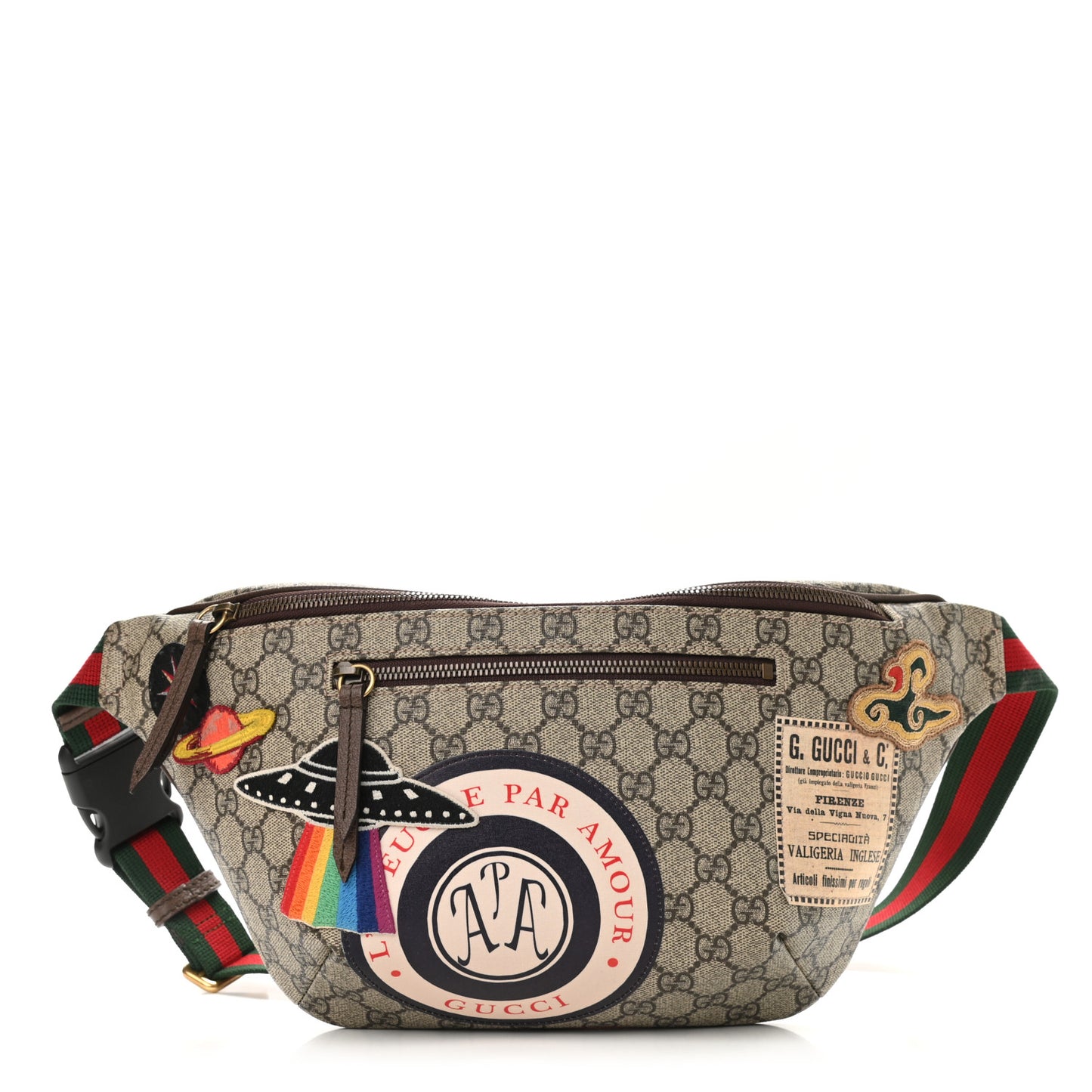 GG Supreme Monogram Courrier Belt Bag Beige New Acero