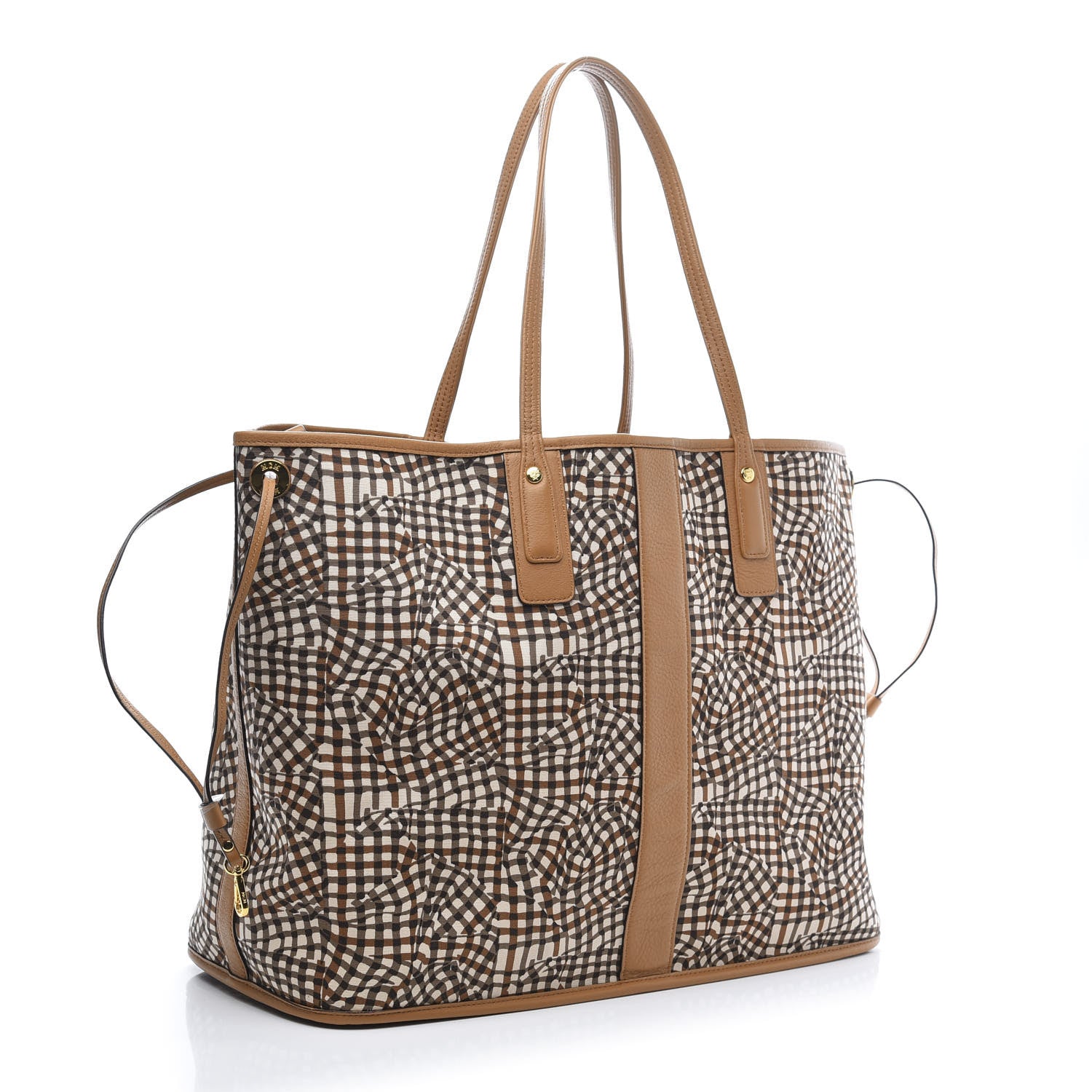 MCM Visetos Large Liz Reversible Shopper Tote Cognac 10 of 15