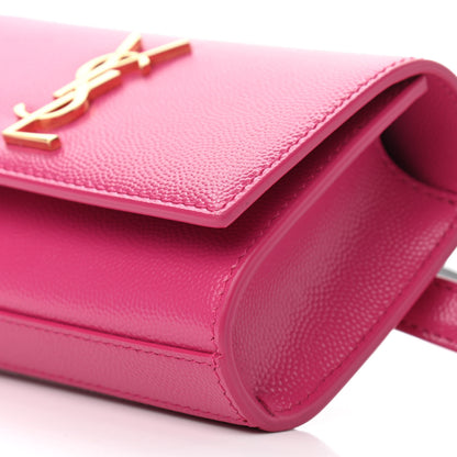 Saint Laurent Grain De Poudre Monogram Kate Belt Bag Fuchsia 9 of 10