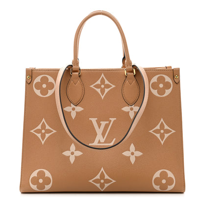 Louis Vuitton Empreinte Monogram Giant Onthego MM Arizona Creme 1 of 9