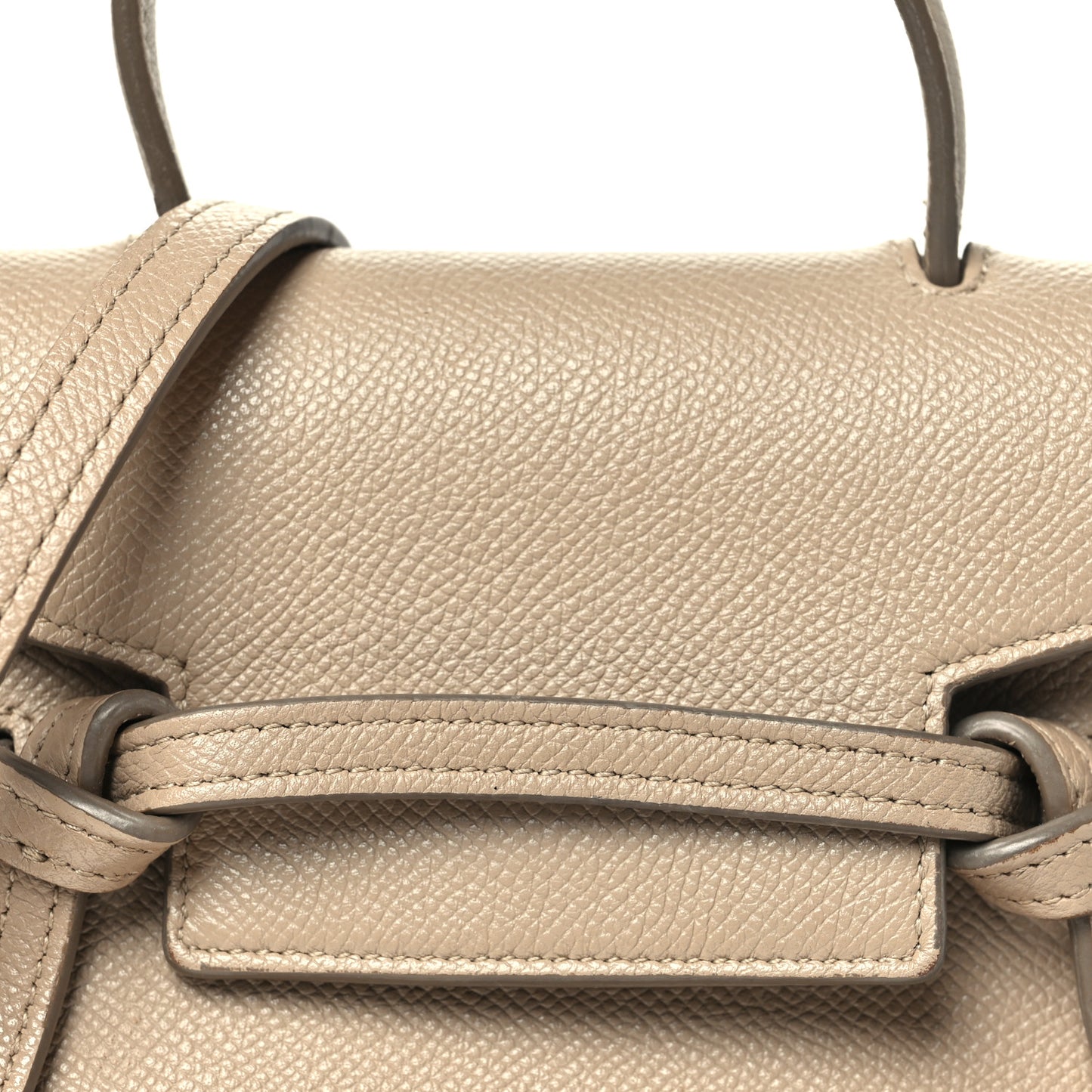 Grained Calfskin Pico Belt Bag Light Taupe