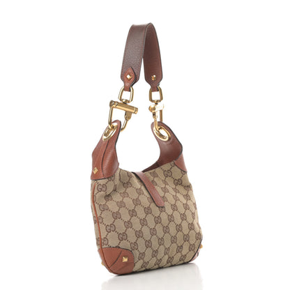 Gucci Monogram Mini Piston Lock Jackie O Hobo Brown 3 of 14