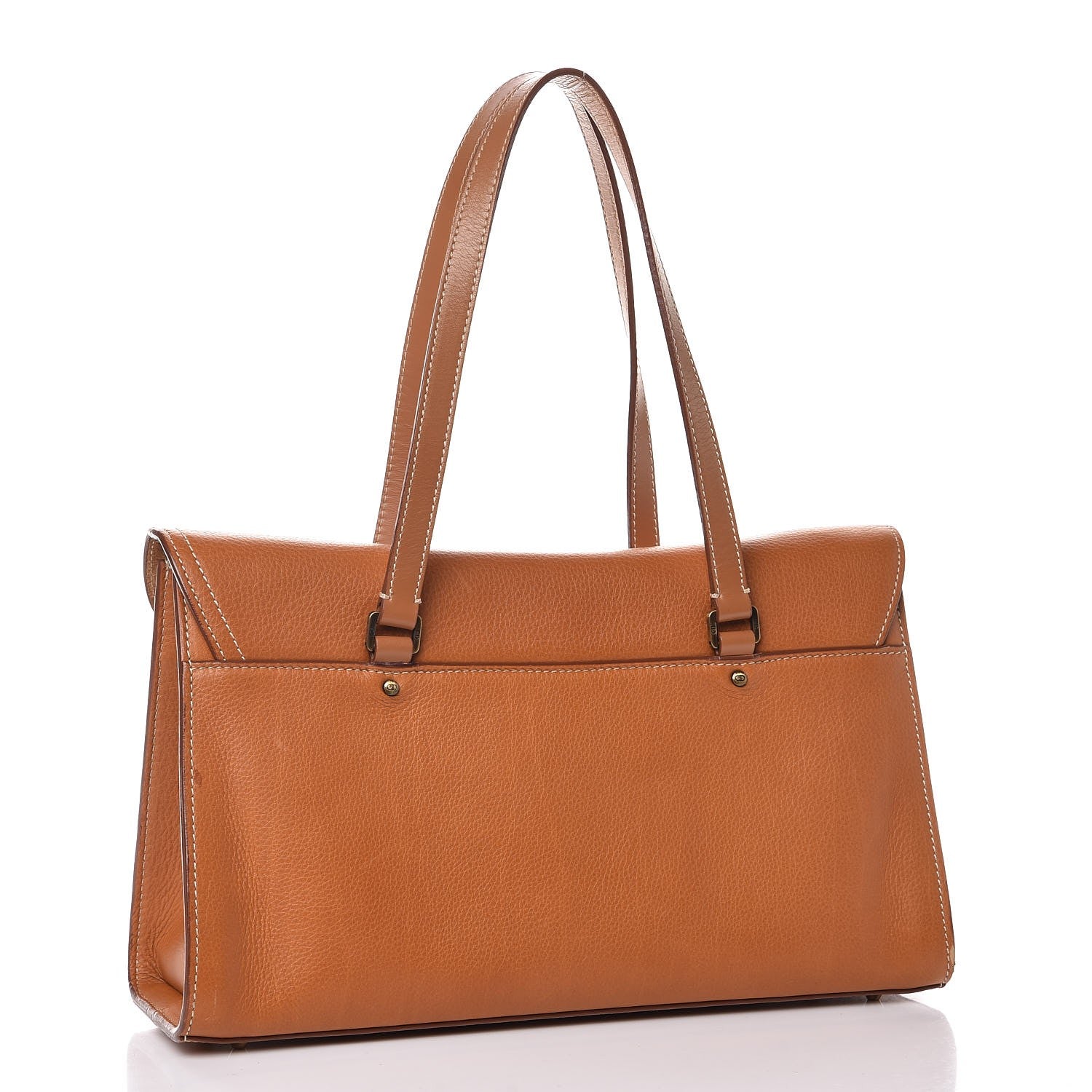 Christian Dior Calfskin Saddle Shopper Beige 3 of 11