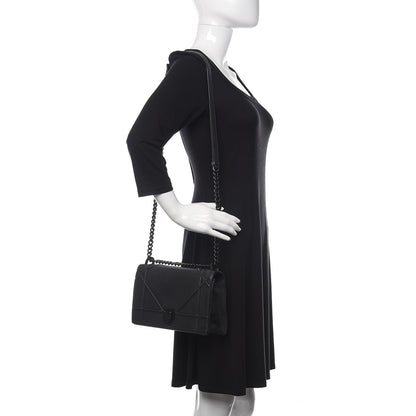 Christian Dior Ultra Matte Calfskin Studded Medium Diorama Flap Bag Black 2 of 11