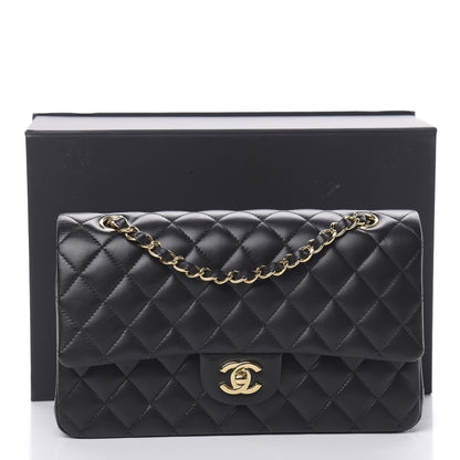 Chanel Lambskin Quilted Medium Double Flap Black 14 of 14