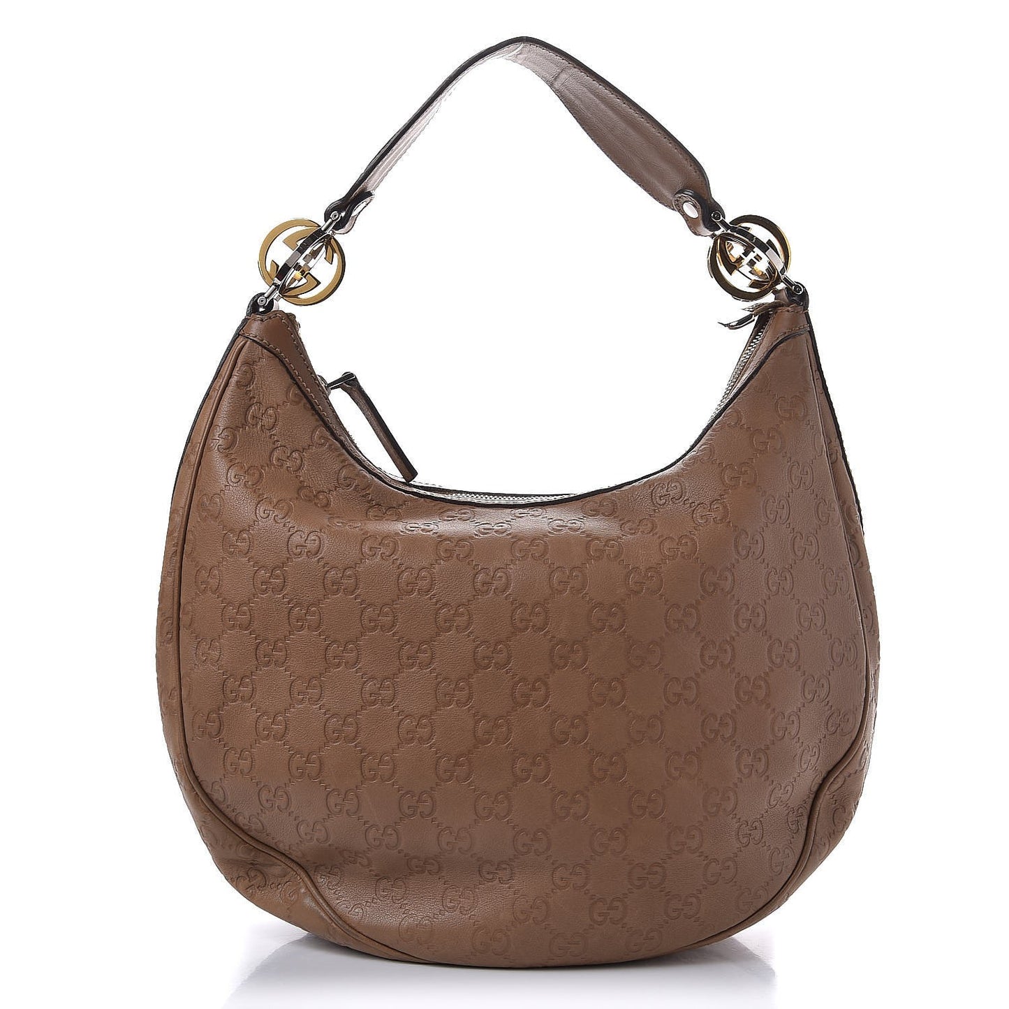 Guccissima Medium GG Twins Hobo Brown