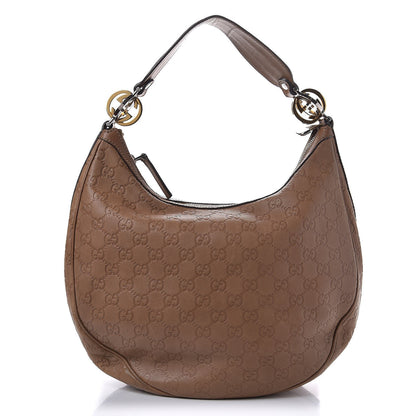 Gucci Guccissima Medium GG Twins Hobo Brown 1 of 10