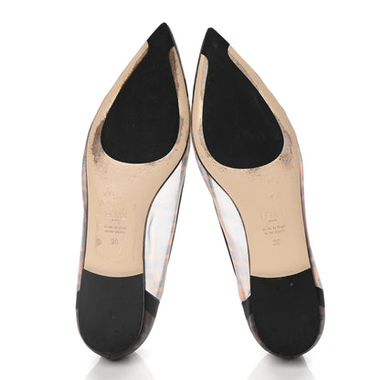Fendi Mesh FF Skimmer Ballerina Flats 39 Tobacco Moro Black 7 of 10