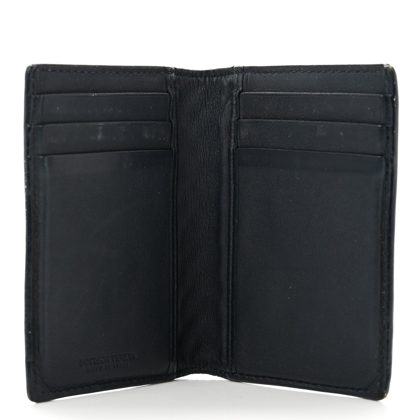 Nappa Intrecciato Bi-Fold Wallet Black