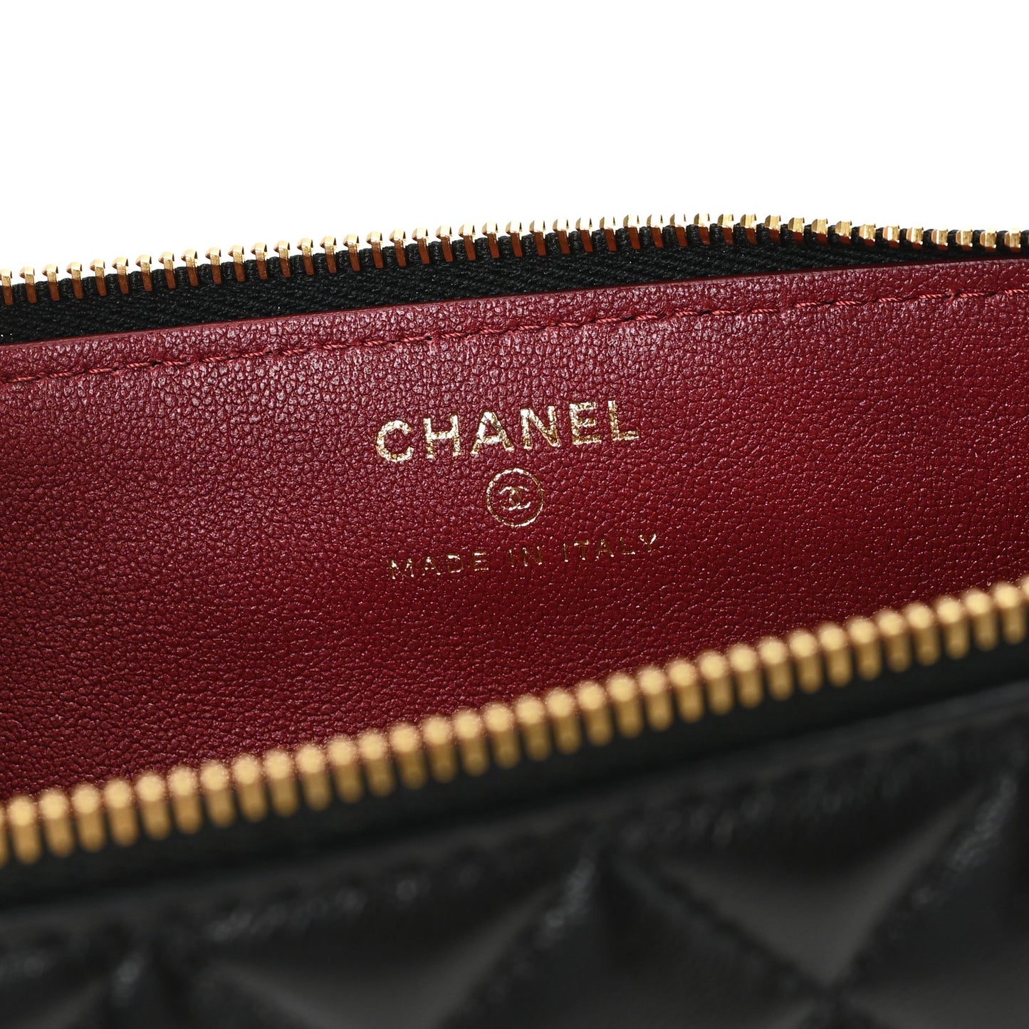 Lambskin Quilted Pouch Black