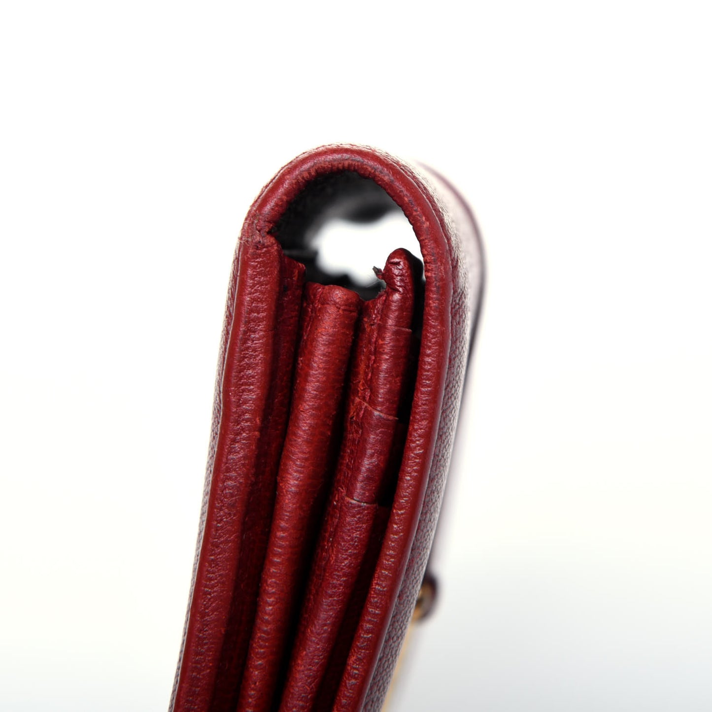 Textured Calfskin Classic Y Ligne Clutch Red