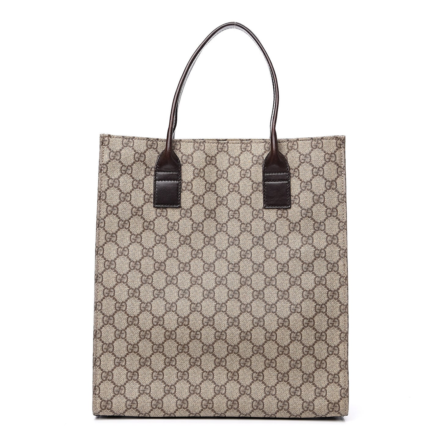 GG Plus Monogram Small Vertical Tote Dark Brown