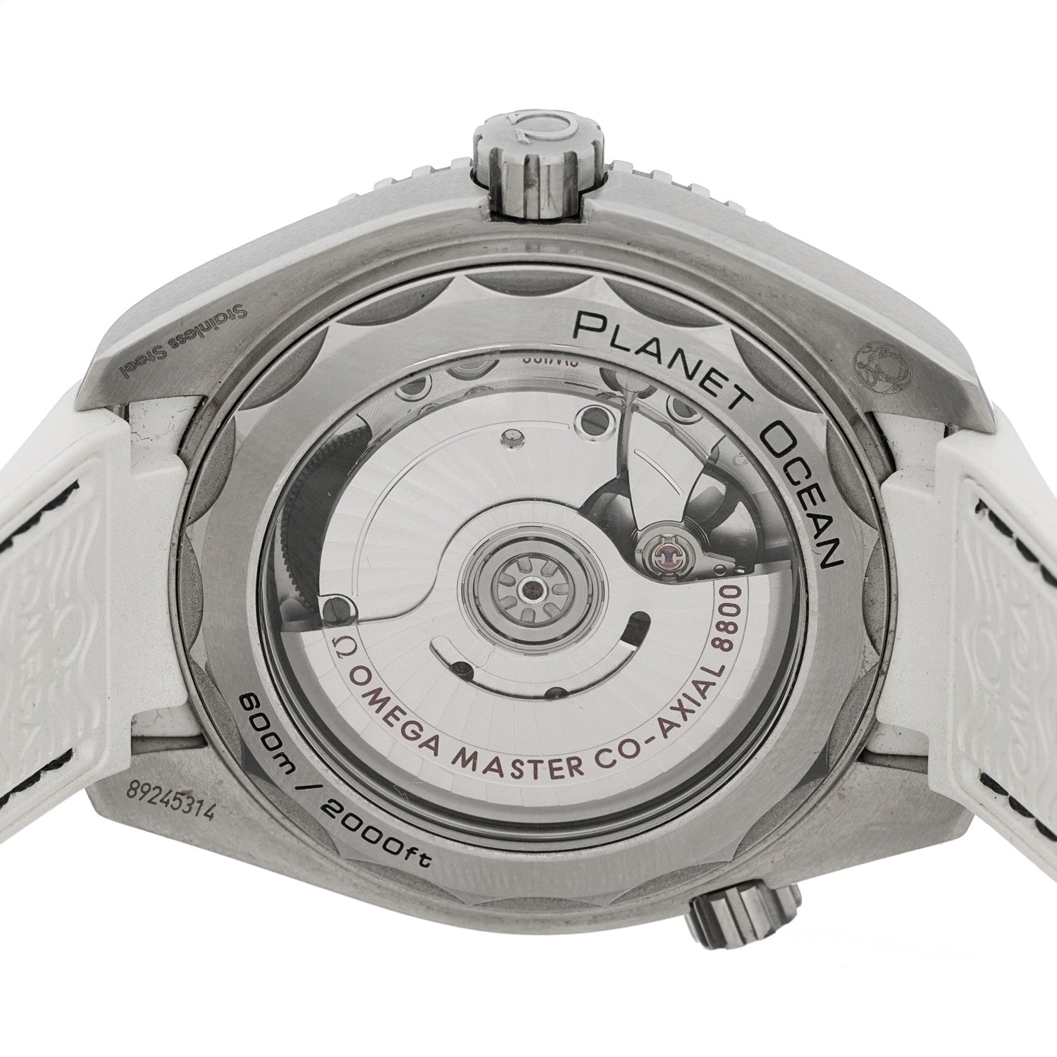 Omega Stainless Steel Alligator 39.5mm Seamaster Planet Ocean Co-Axial Automatic Watch White 215.33.40.20.04.001 4 of 4