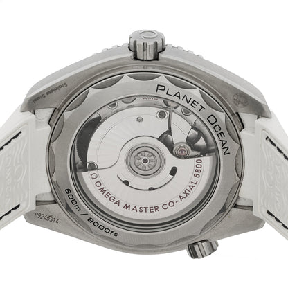 Omega Stainless Steel Alligator 39.5mm Seamaster Planet Ocean Co-Axial Automatic Watch White 215.33.40.20.04.001 4 of 4