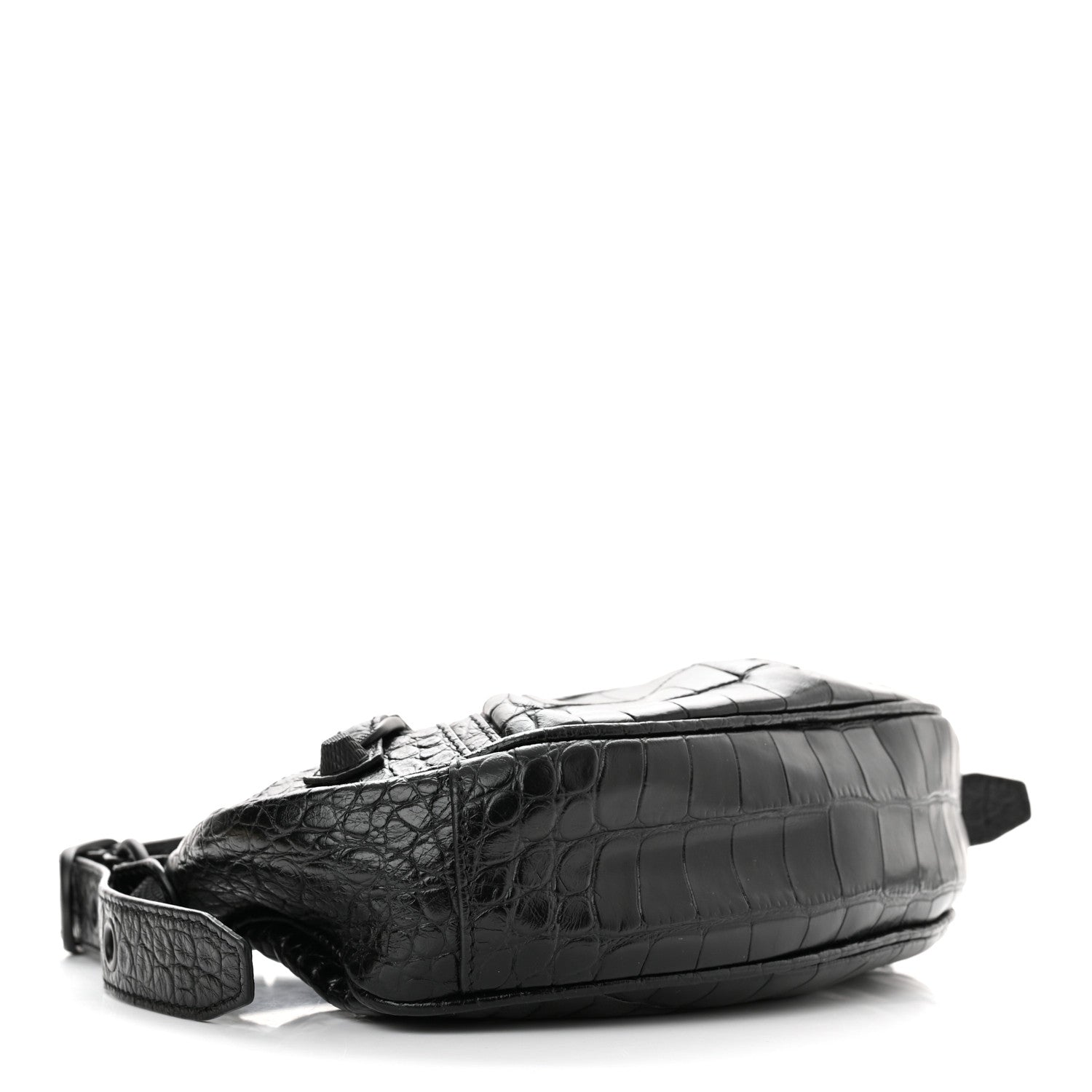 Balenciaga Extra Supple Calfskin Crocodile Embossed Monochrome Le Cagole Shoulder Bag XS Black 5 of 12