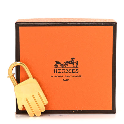 Hermes Gold Plated Annee De La Main Cadena Lock 5 of 5