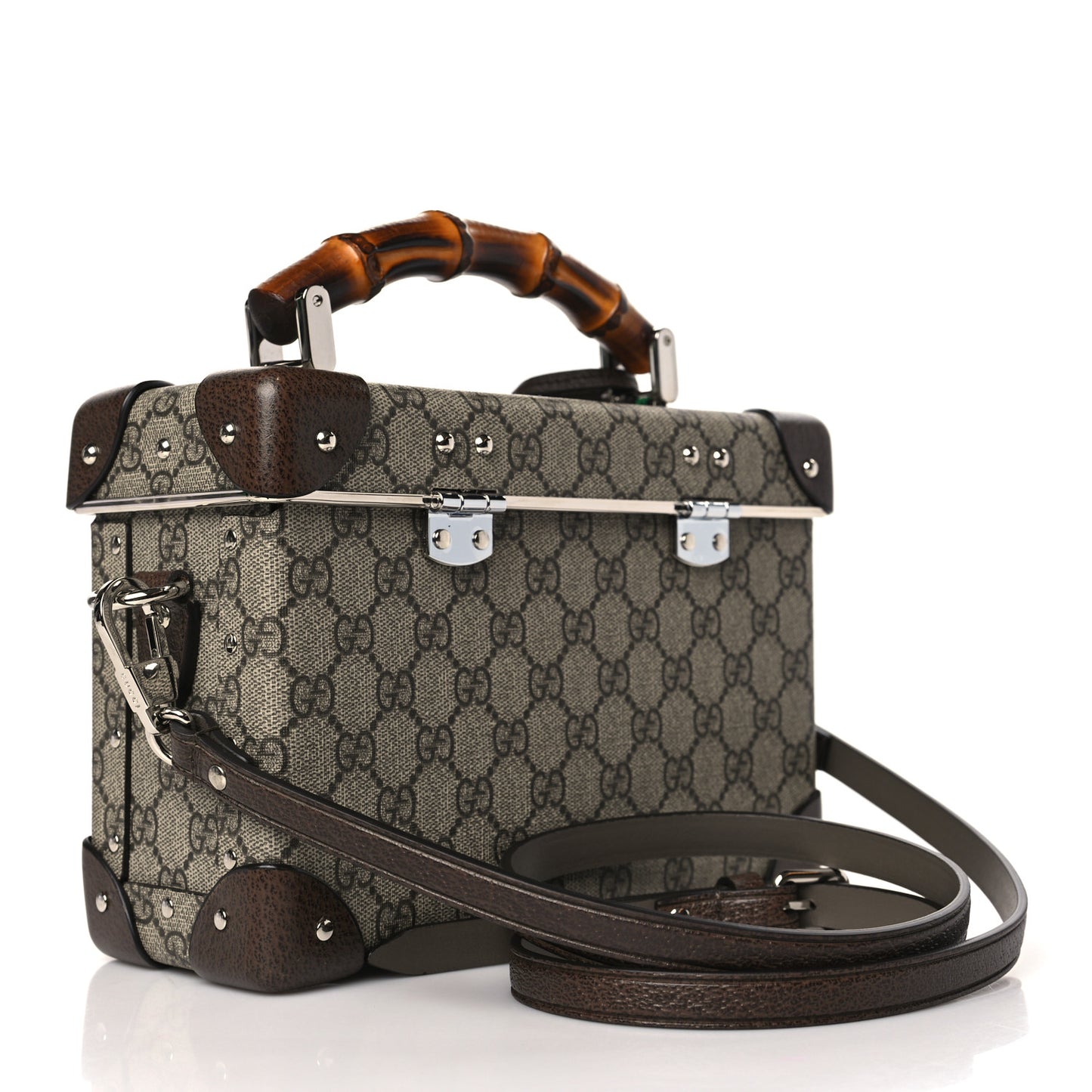 GG Supreme Monogram Globe-Trotter Beauty Case Brown