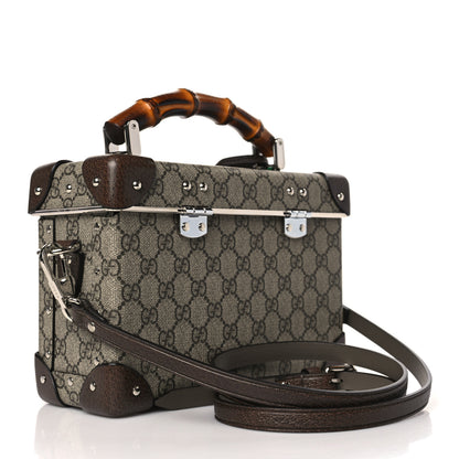 Gucci GG Supreme Monogram Globe-Trotter Beauty Case Brown 3 of 9