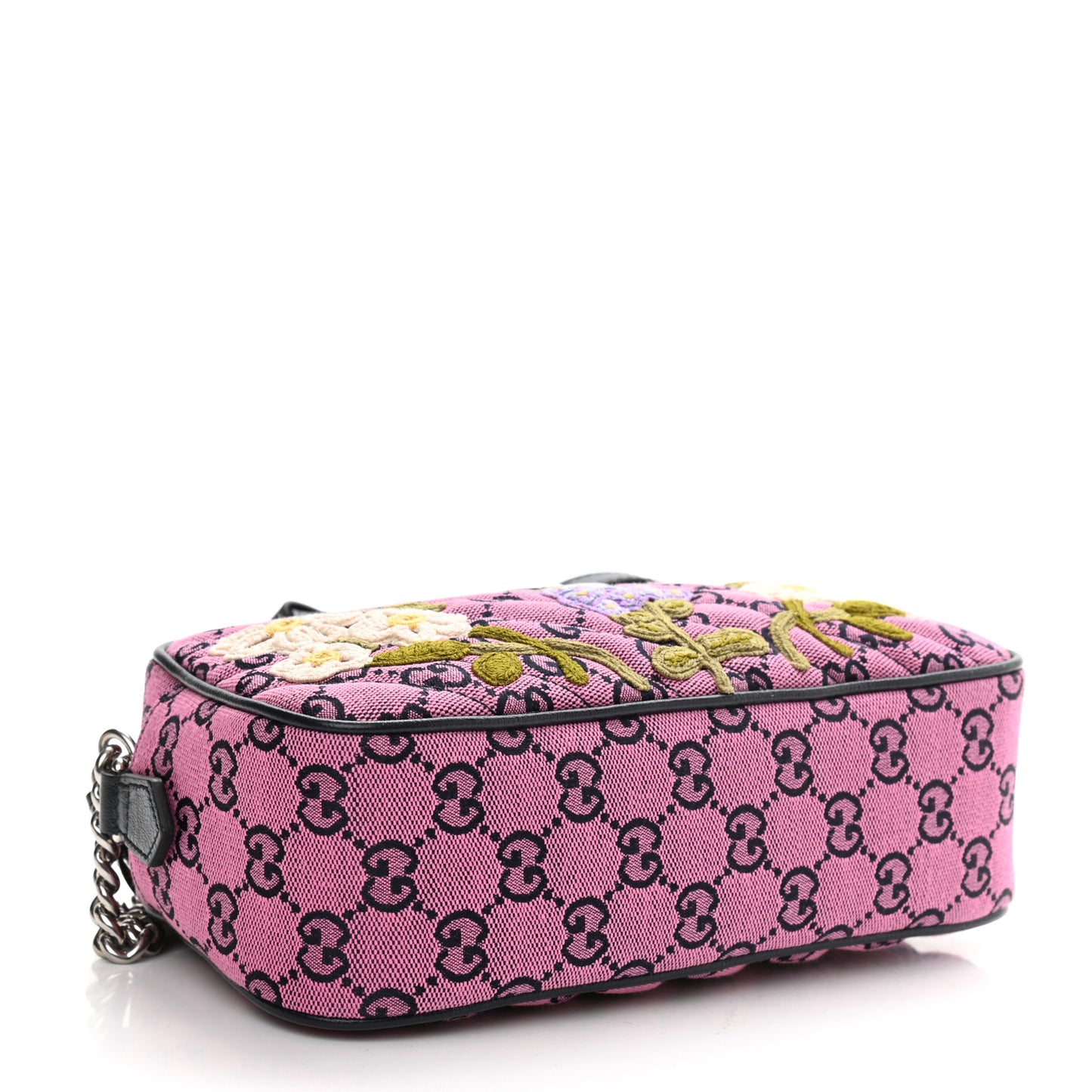 Monogram Multicolor Matelasse Diagonal Floral Embroidered Small GG Marmont Chain Shoulder Bag Pink Blue Ivory Green Lilac