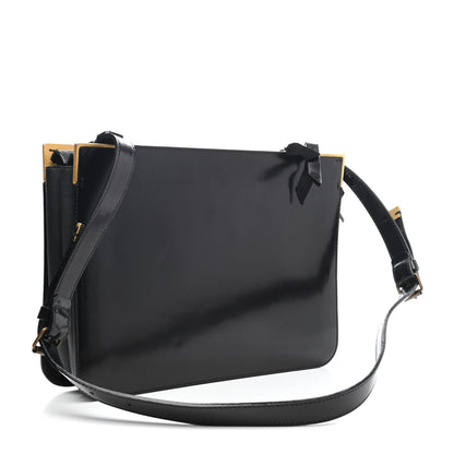 Lanvin Polished Calfskin Double Zipped Satchel Bleu Marine 2 of 4