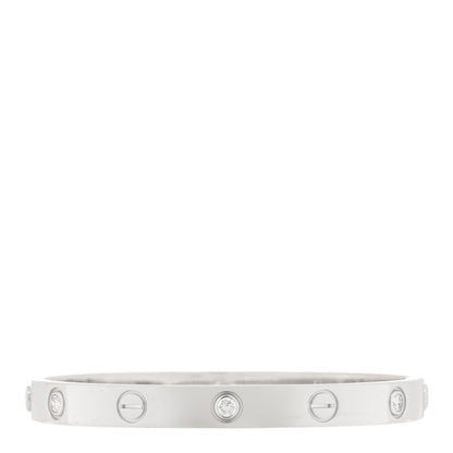 Cartier 18K White Gold 6 Diamond LOVE Bracelet 16 2 of 5