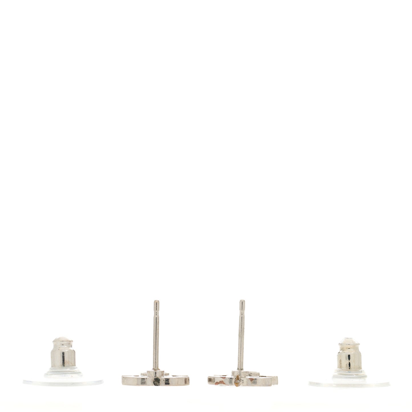 Crystal Mini CC Earrings Silver