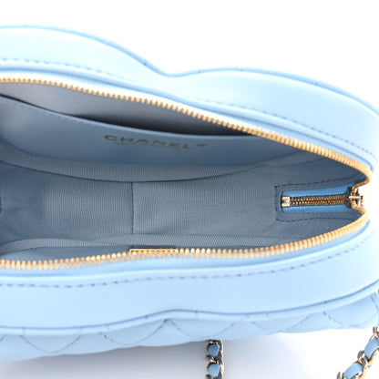 Chanel Lambskin Quilted CC In Love Heart Bag Light Blue 5 of 10
