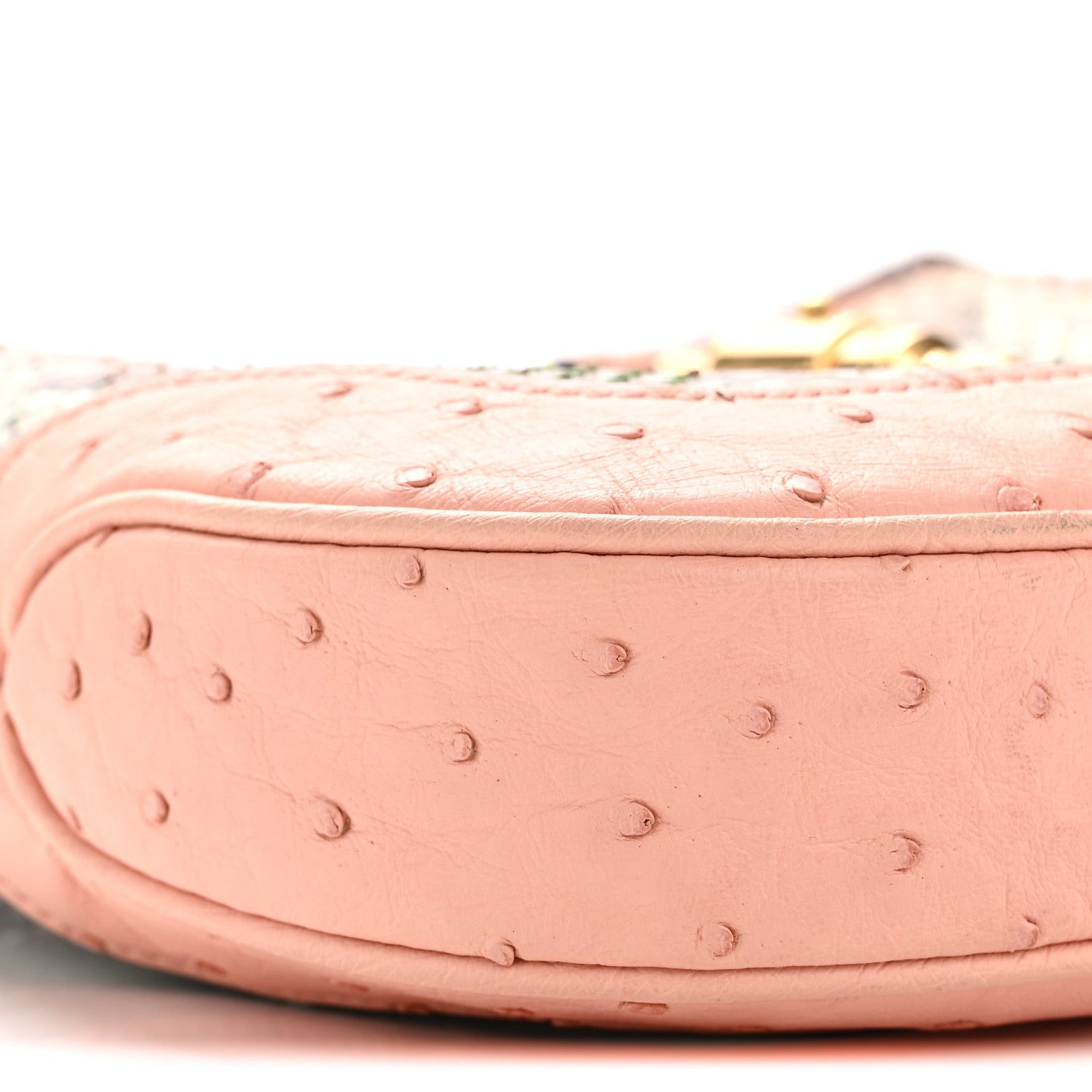 Gucci Snakeskin Ostrich Calfskin Small Jackie 1961 Hobo Pink Multicolor 9 of 14