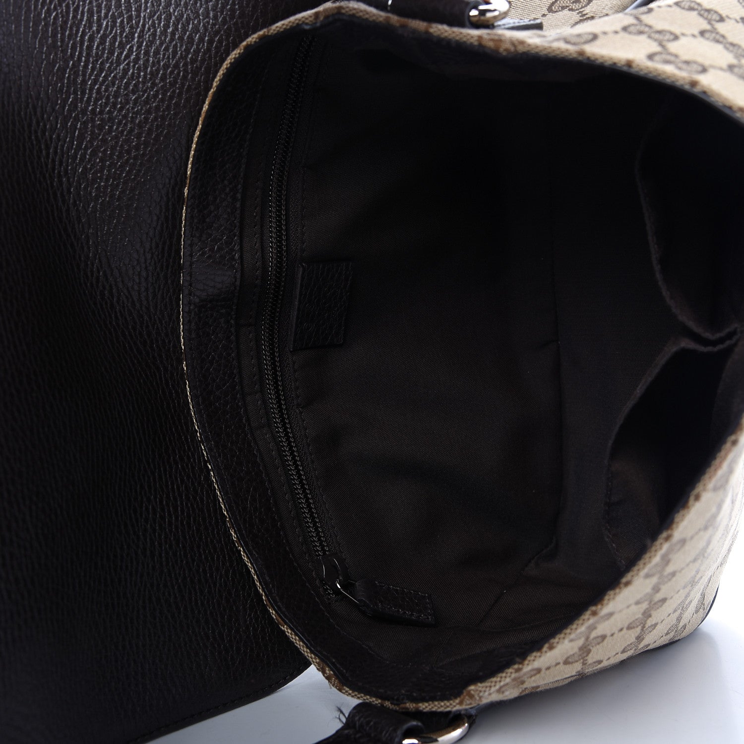 Gucci Monogram Flap Messenger Bag Beige Dark Brown 5 of 13