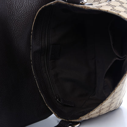 Gucci Monogram Flap Messenger Bag Beige Dark Brown 5 of 13