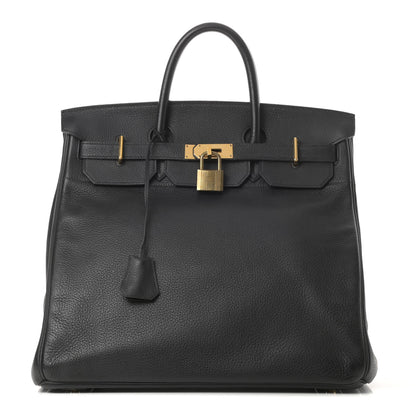 Hermes Taurillon Clemence HAC Birkin 40 Black 1 of 19