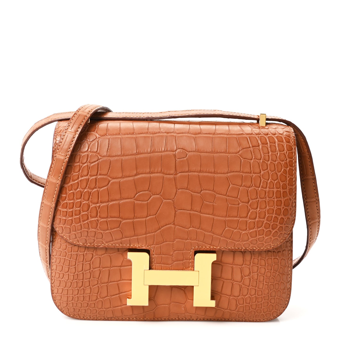 Matte Alligator Constance 18 Gold