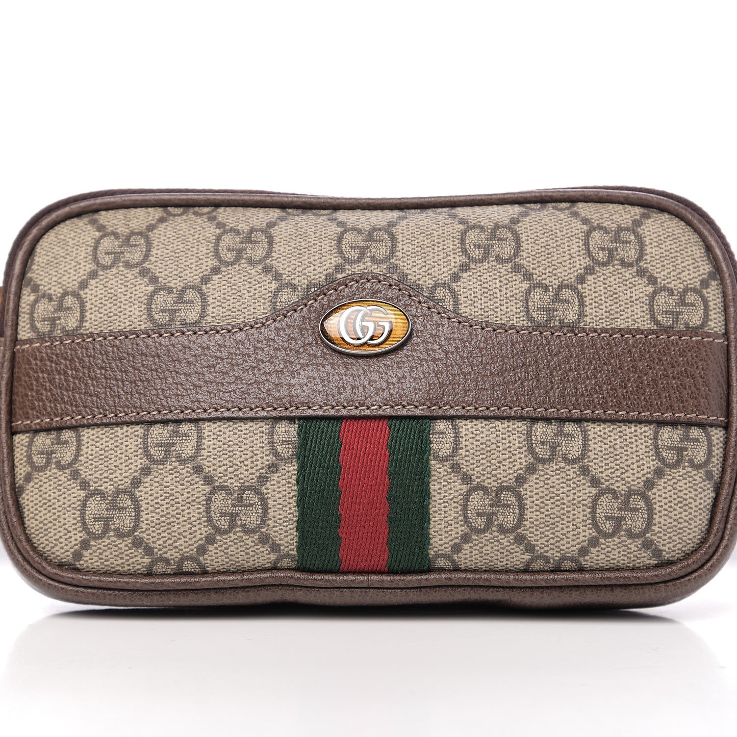 GG Supreme Monogram Ophidia Belted iPhone Case 85 34 Dark Brown