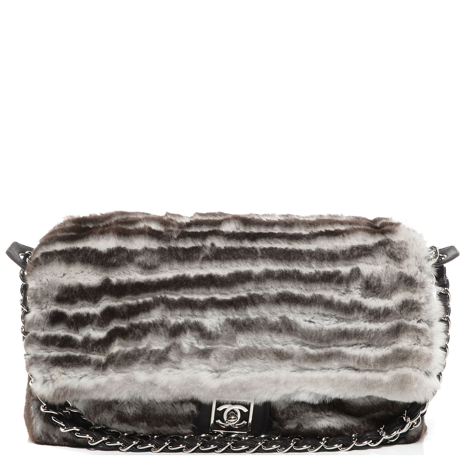 Chanel Chinchilla Fur Jumbo Flap Bag 1 of 9