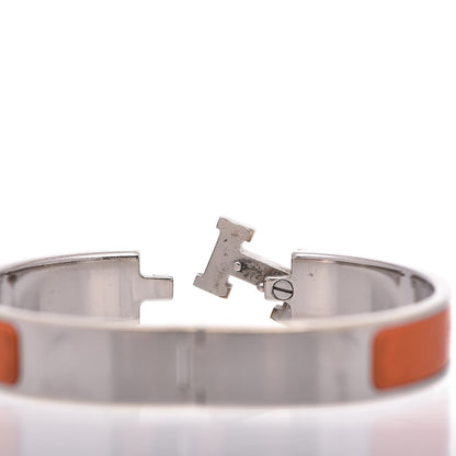 Hermes Enamel Narrow Clic Clac H Bracelet PM Orange 5 of 6