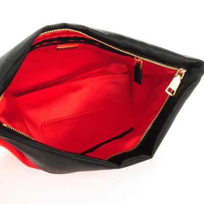 Prada Satin Evening Clutch Fuoco Black 5 of 8